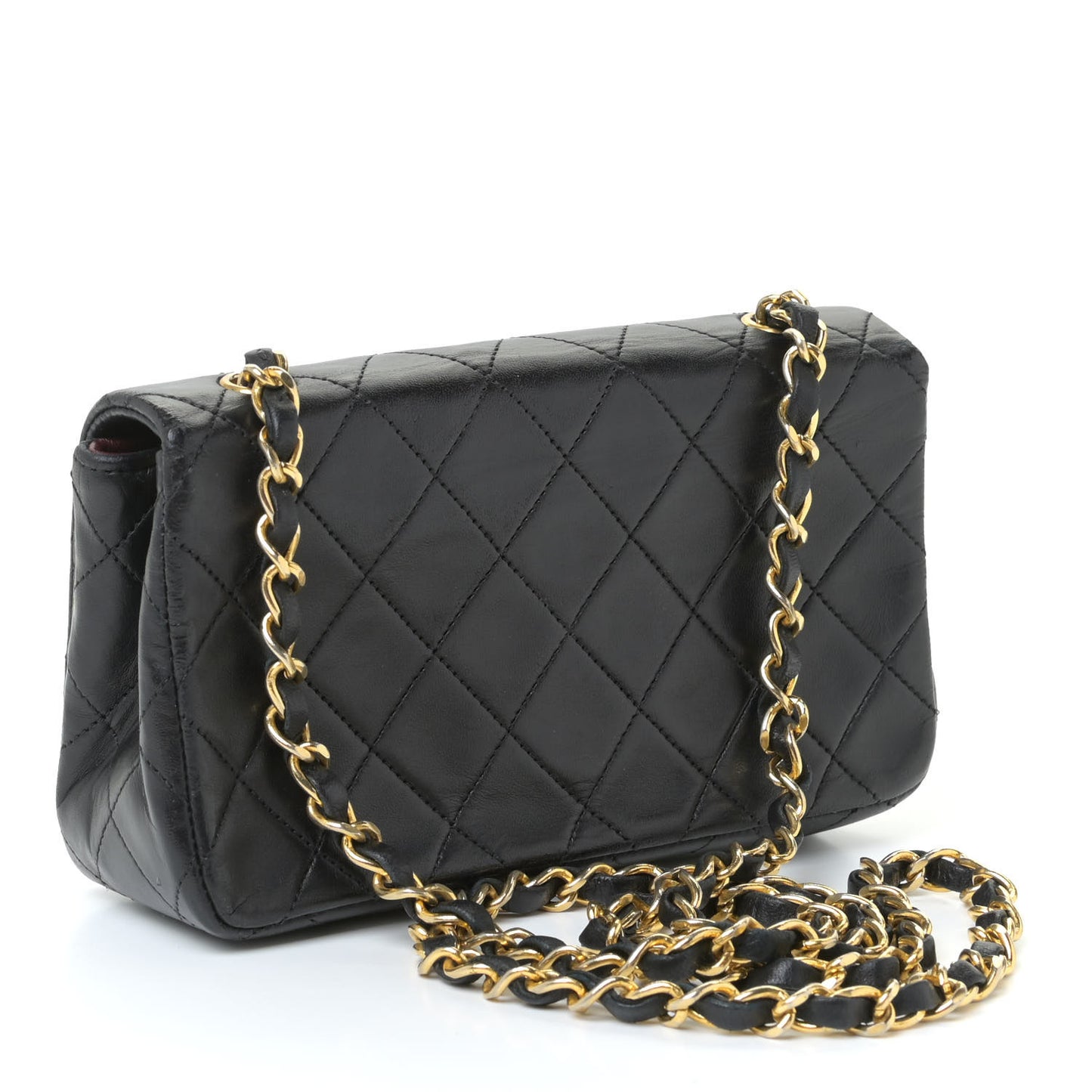 Lambskin Quilted Mini Flap Black