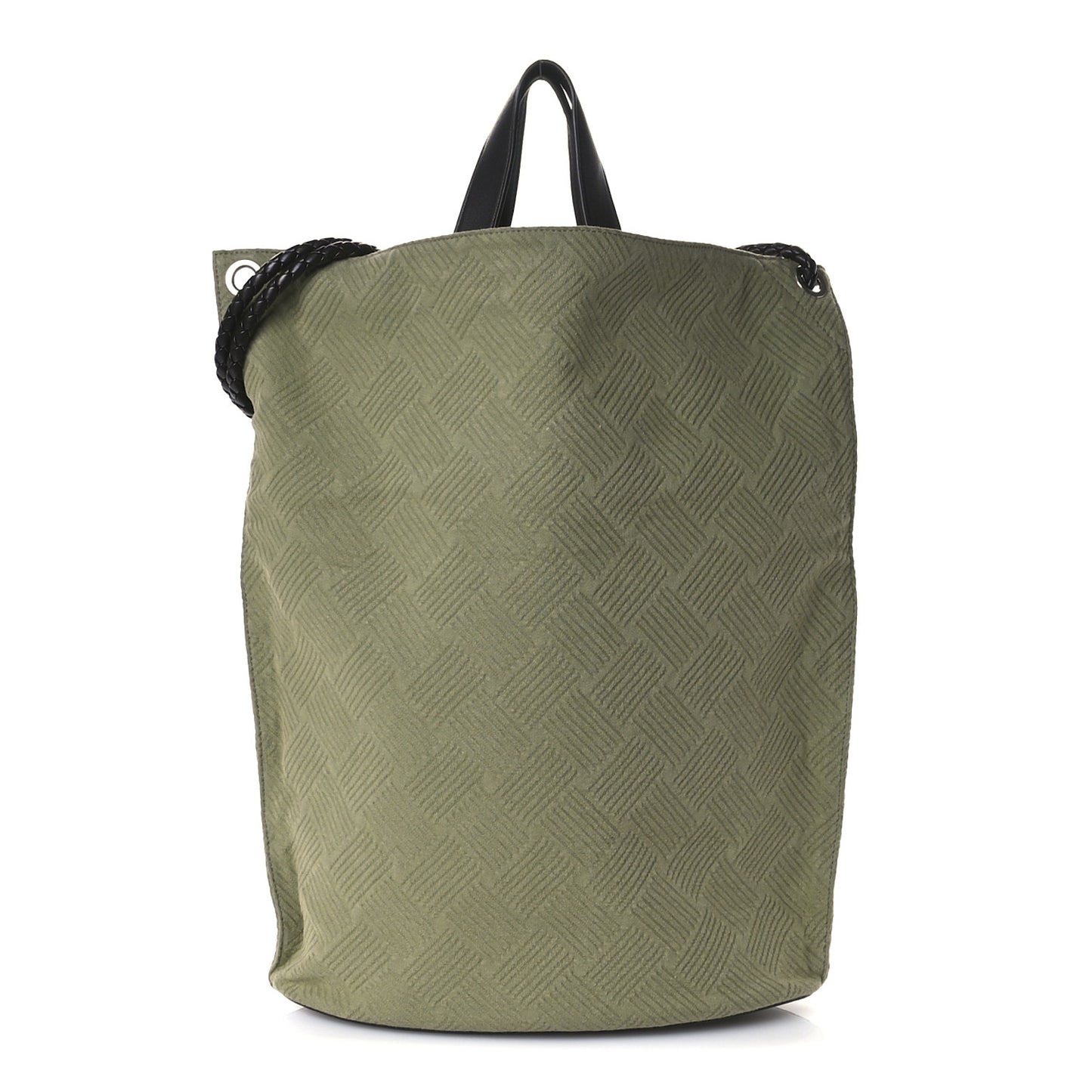 Jacquard Canvas Avenue Knot Tote Crocodile Ebano