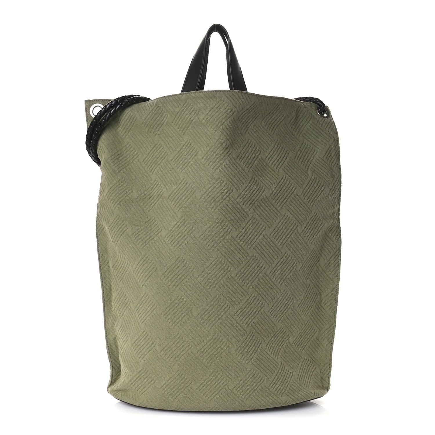 Bottega Veneta Jacquard Canvas Avenue Knot Tote Crocodile Ebano 8 of 10