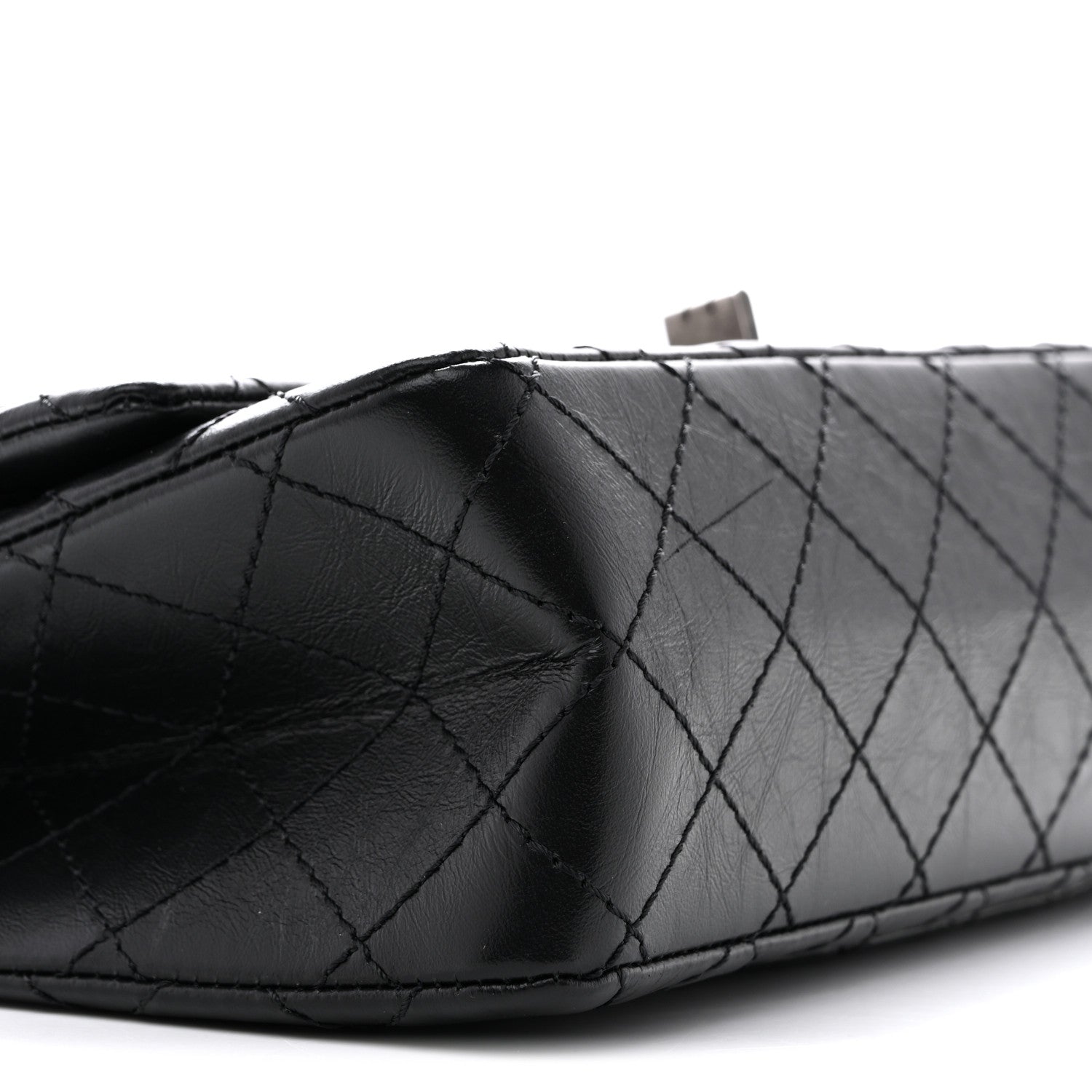 Chanel Aged Calfskin Quilted 2.55 Reissue 225 Flap Black 9 of 10