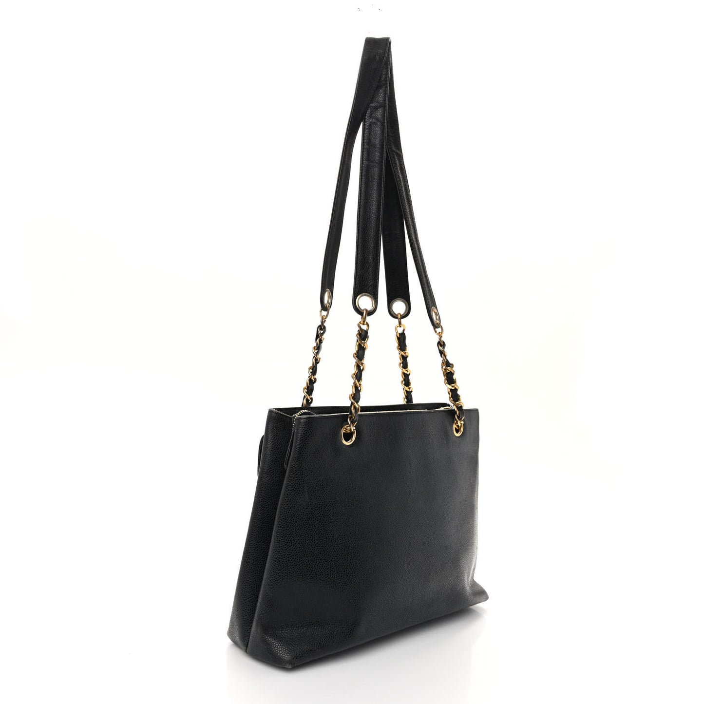 Caviar Flap Shoulder Bag Black