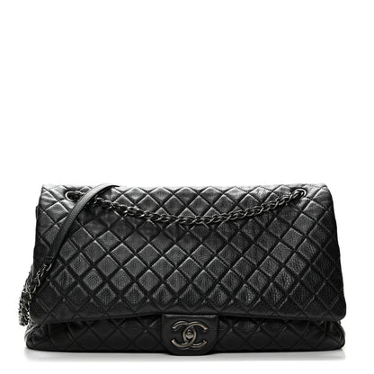 Chanel Calfskin Quilted XXL Travel Flap Bag Black 1 of 9
