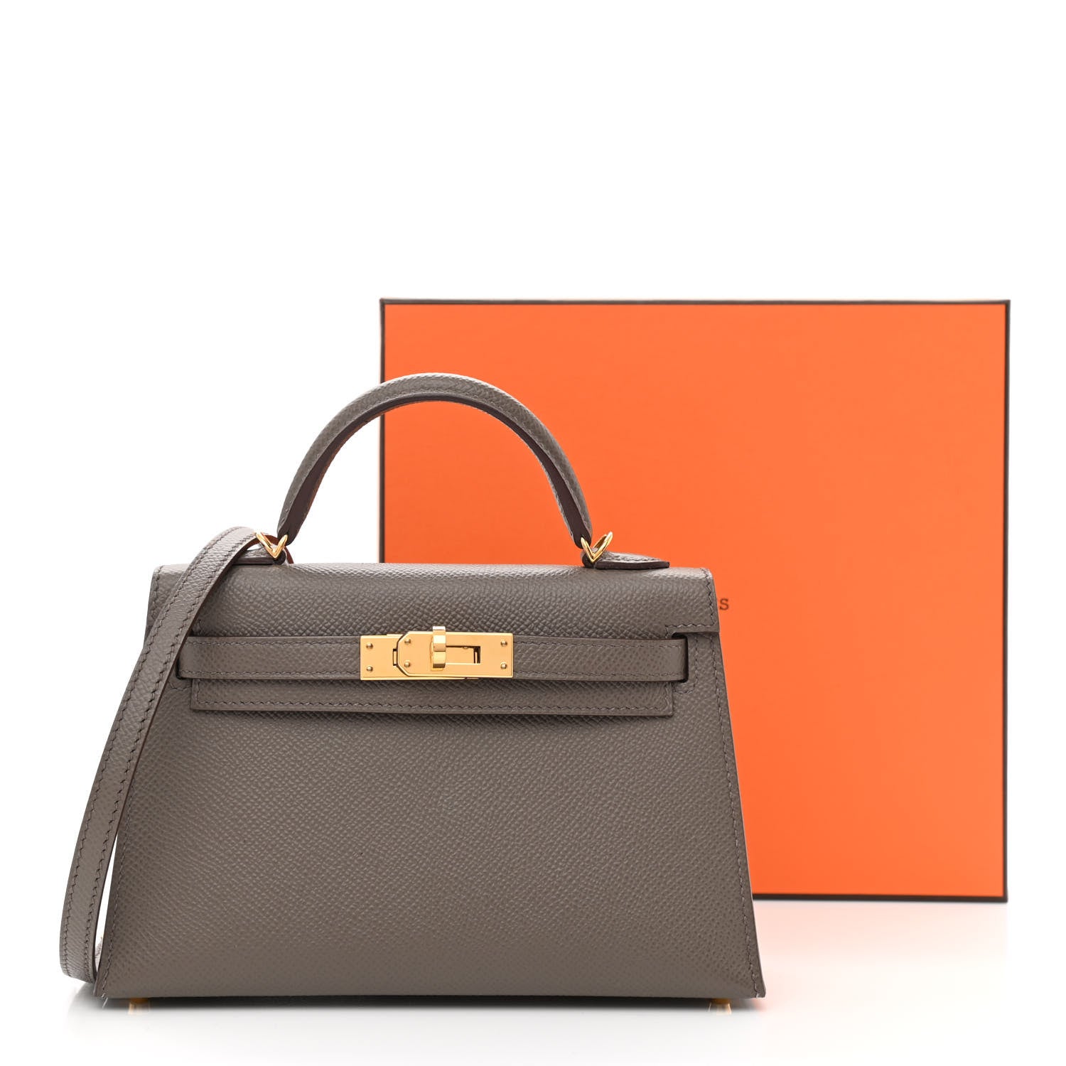 Hermes Epsom Mini Kelly Sellier 20 Etain 13 of 13