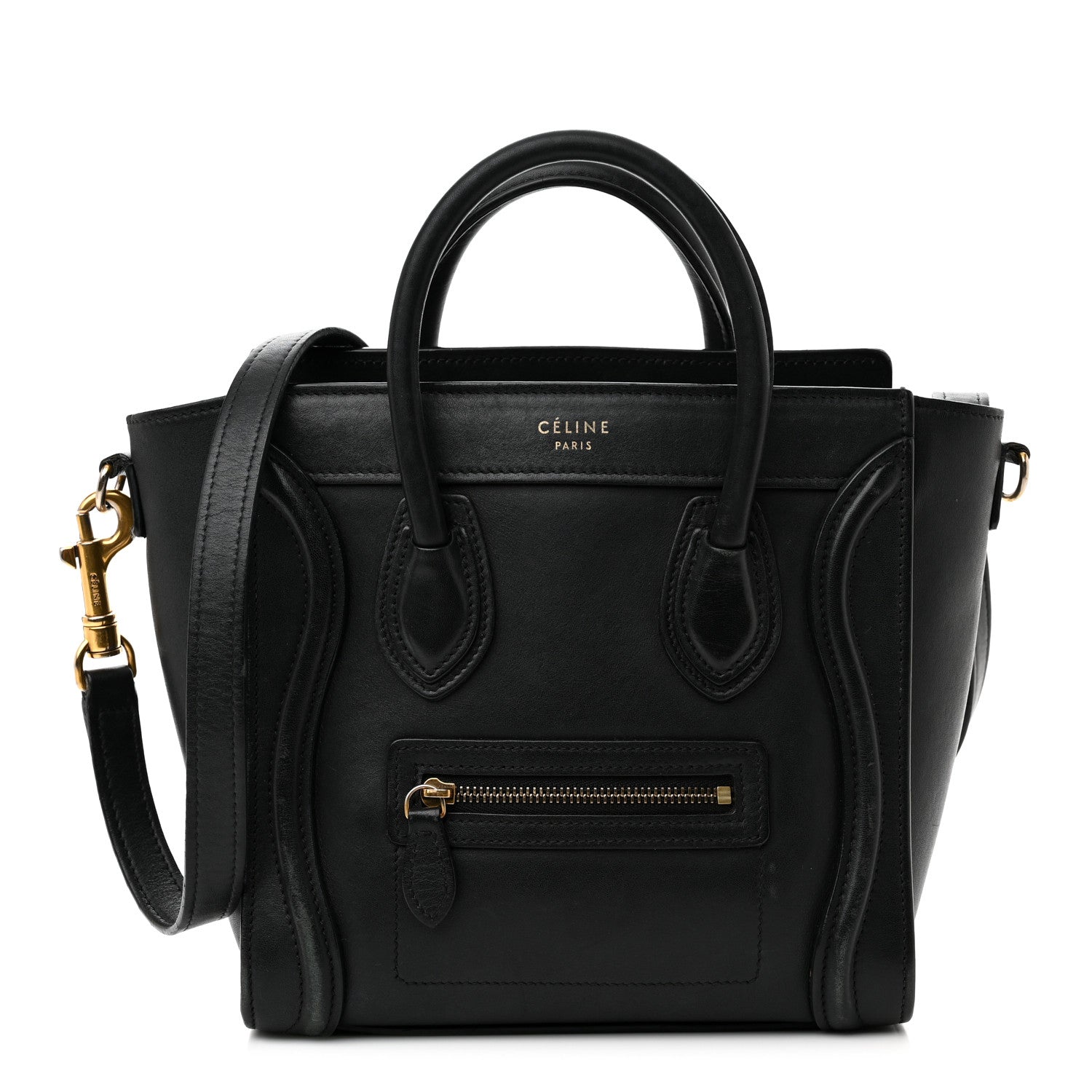 Celine Smooth Calfskin Nano Luggage Black 1 of 17