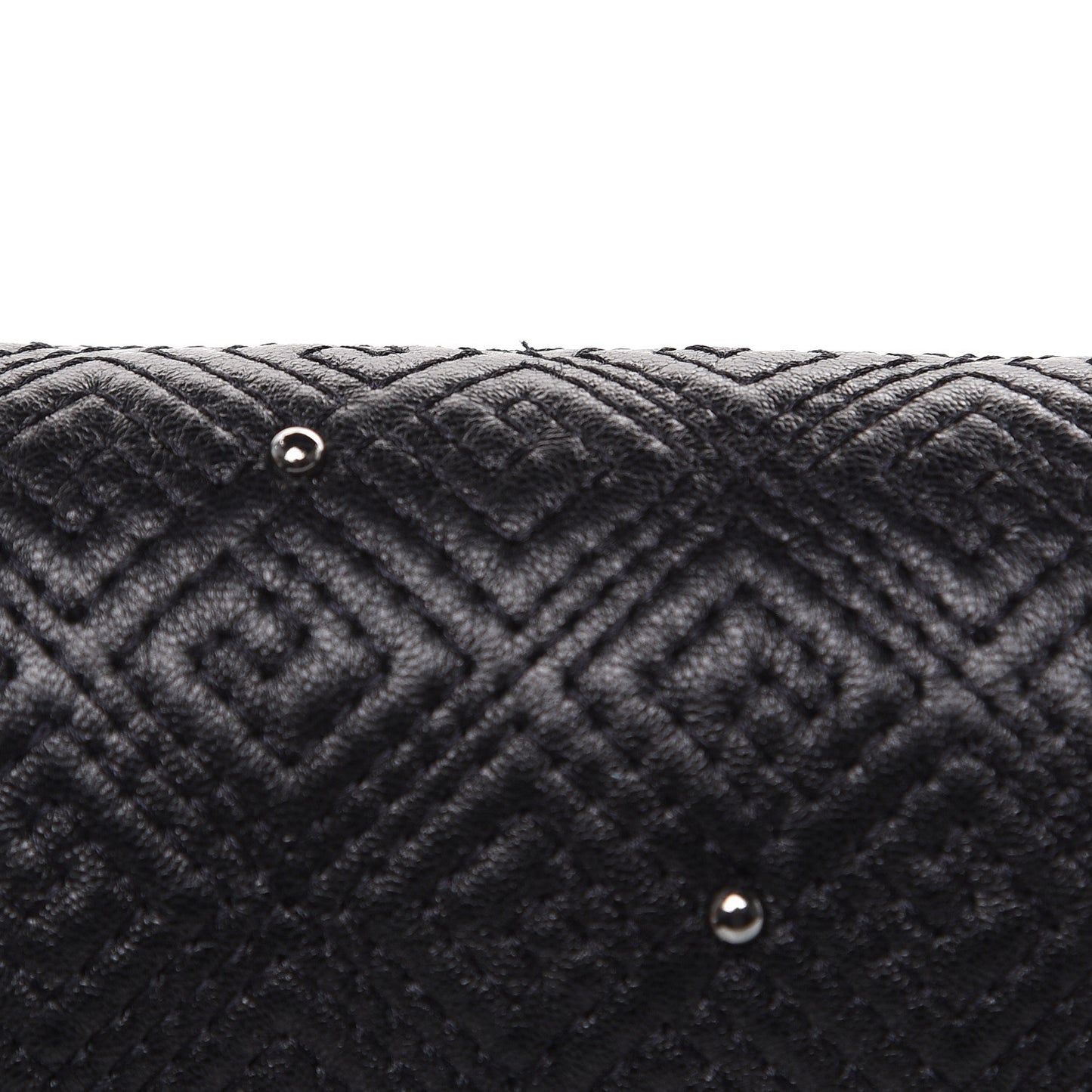 Lambskin Embroidered Studded Small GV3 Shoulder Bag Black