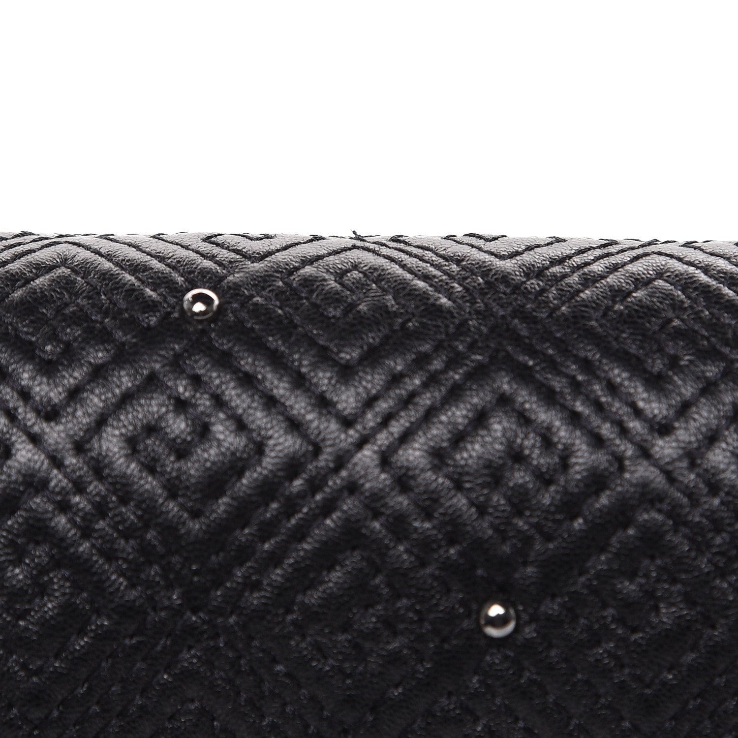 Givenchy Lambskin Embroidered Studded Small GV3 Shoulder Bag Black 9 of 13