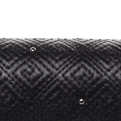 Givenchy Lambskin Embroidered Studded Small GV3 Shoulder Bag Black 9 of 13