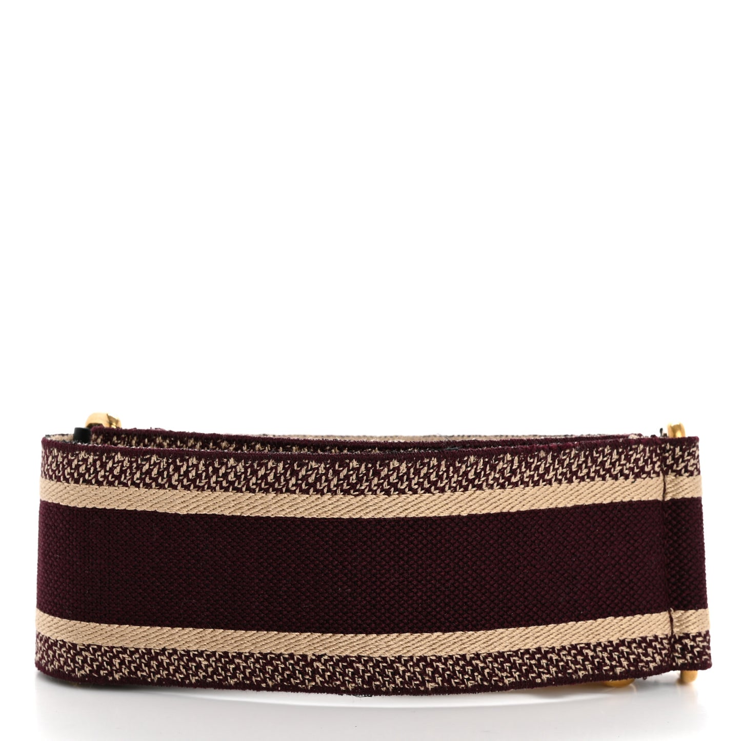 Canvas Embroidered Shoulder Strap Burgundy