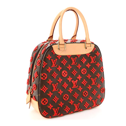 Louis Vuitton Monogram Tuffetage Deauville Cube Red 4 of 17