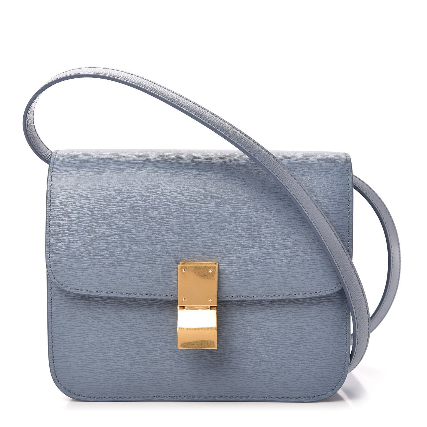 Liege Calfskin Teen Classic Box Flap Bag Arctic Blue