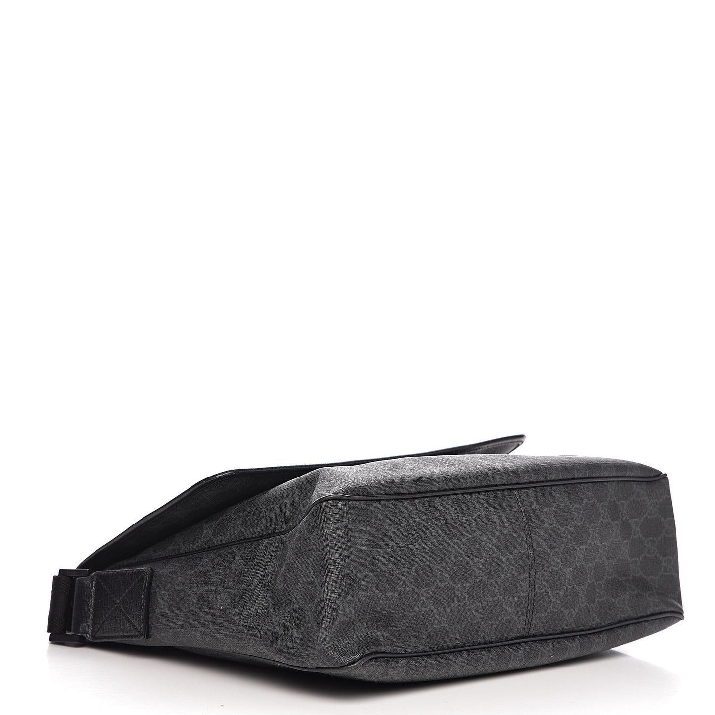 GG Plus Monogram Medium Flap Messenger Bag Black