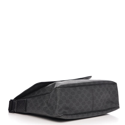 Gucci GG Plus Monogram Medium Flap Messenger Bag Black 3 of 12