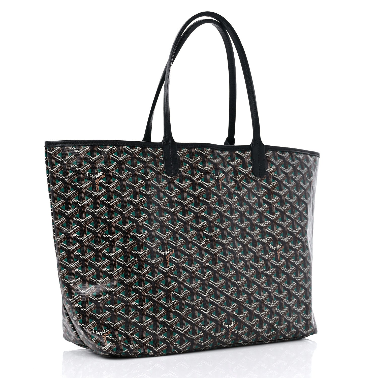 Goyard Goyardine Saint Louis Claire Voie PM Black Green 4 of 9