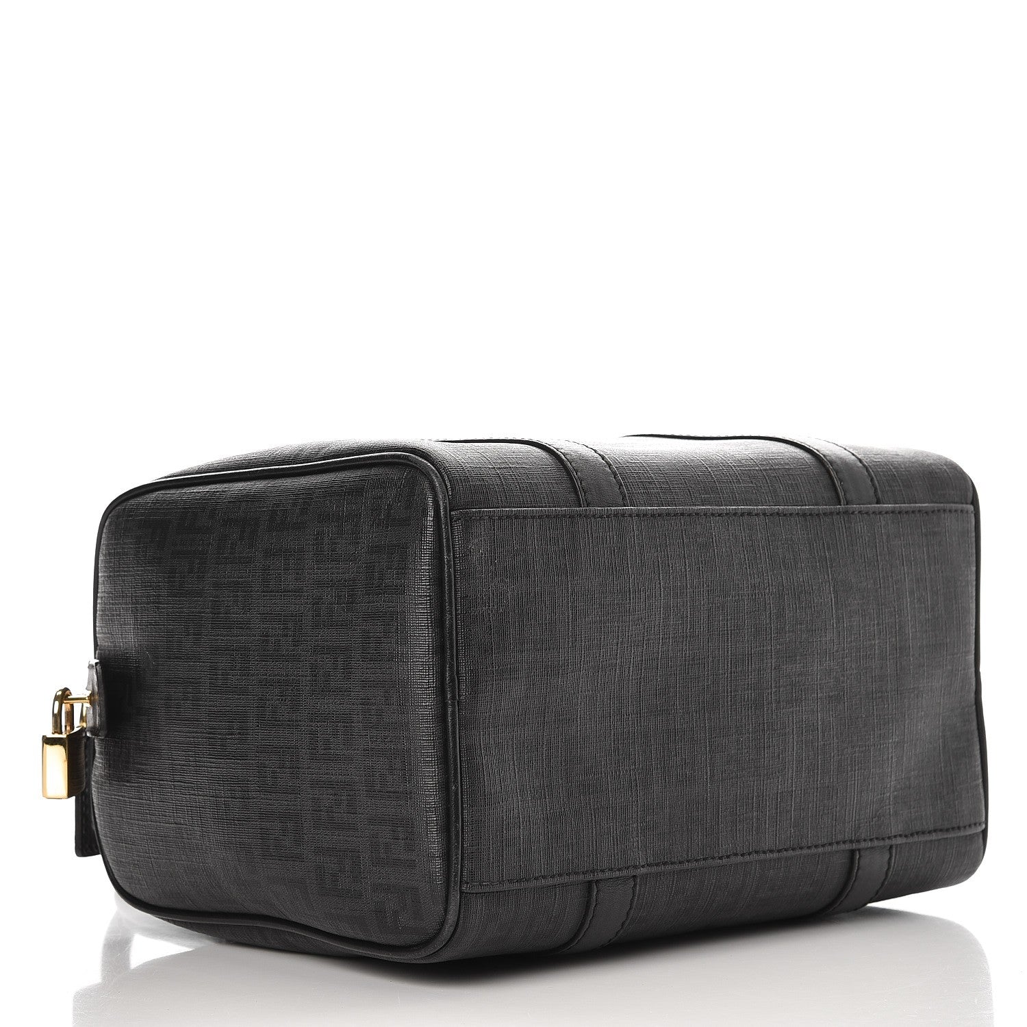 Fendi Zucchino Spalmati Vitello Small Boston Moro Black 4 of 12