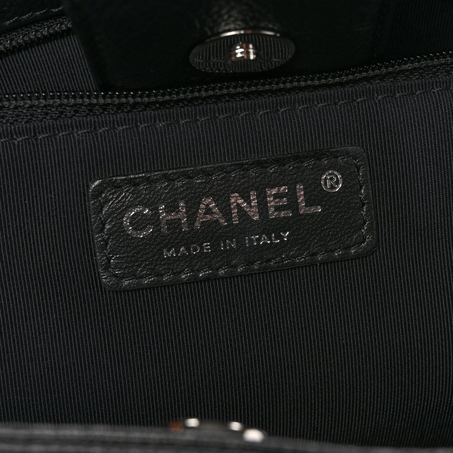 Calfskin Cerf Executive Shopper Tote Black