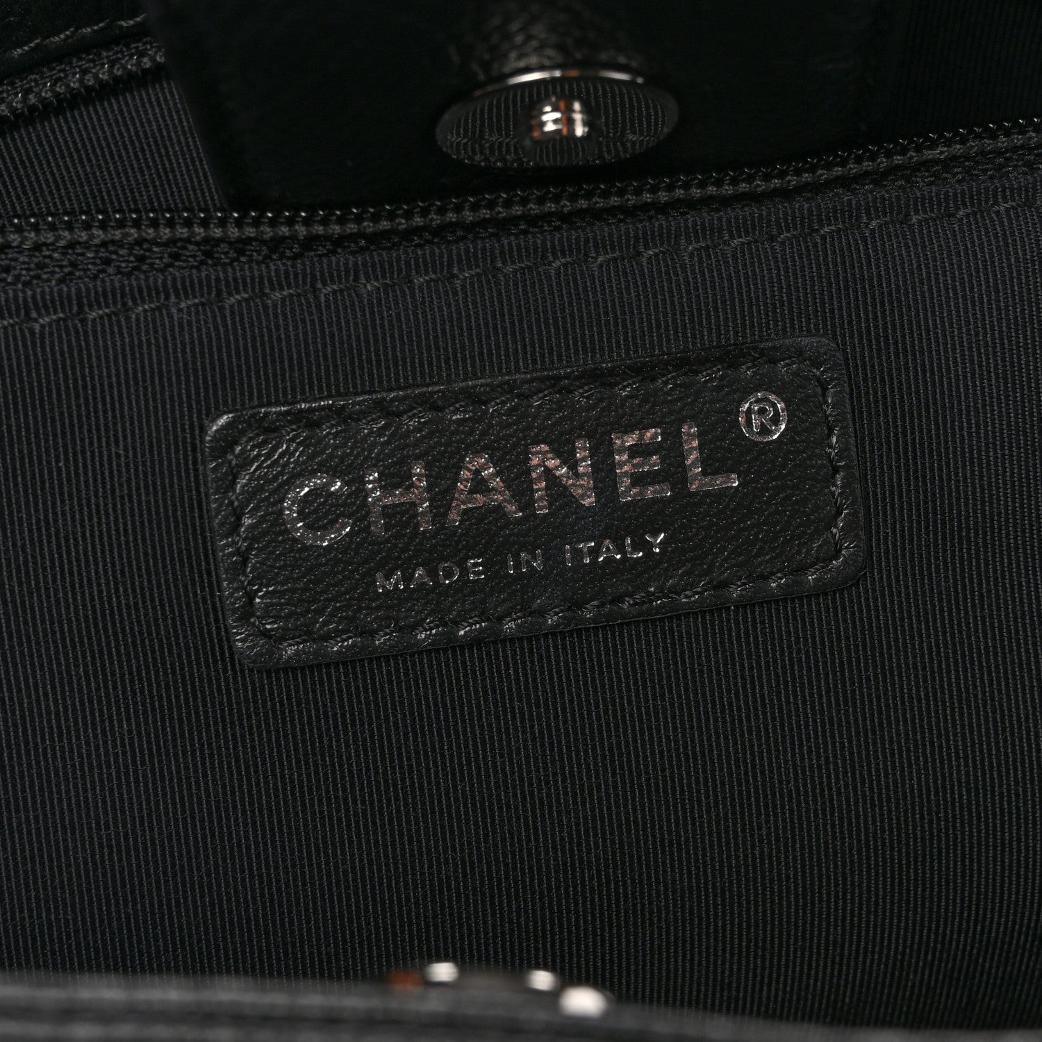 Chanel Calfskin Cerf Executive Shopper Tote Black 7 of 15