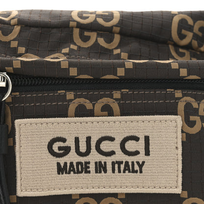 Gucci Recycled Polyester Monogram Jumbo GG Belt Bag Ebony Beige 8 of 10