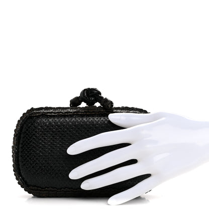 Bottega Veneta Impero Ayers Knot Clutch Black 2 of 9