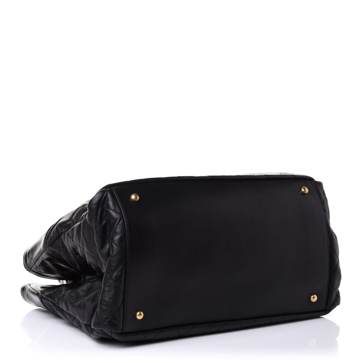 Iridescent Calfskin Large In the Mix Tote Black