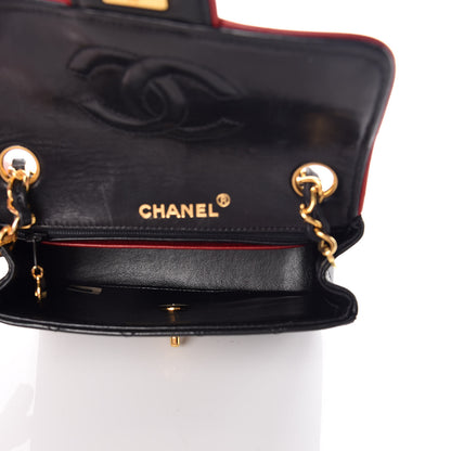 Chanel Lambskin Quilted Mini Square Flap Navy Blue 5 of 17