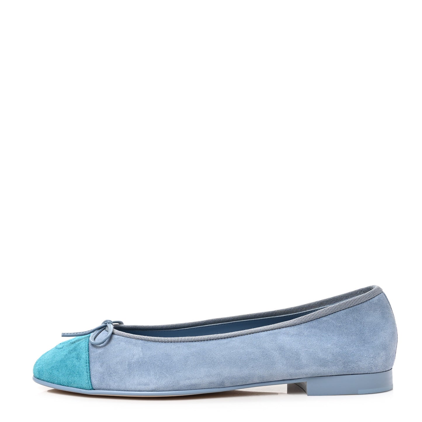 Suede Cap Toe CC Ballerina Flats 40.5 Light Blue Turquoise