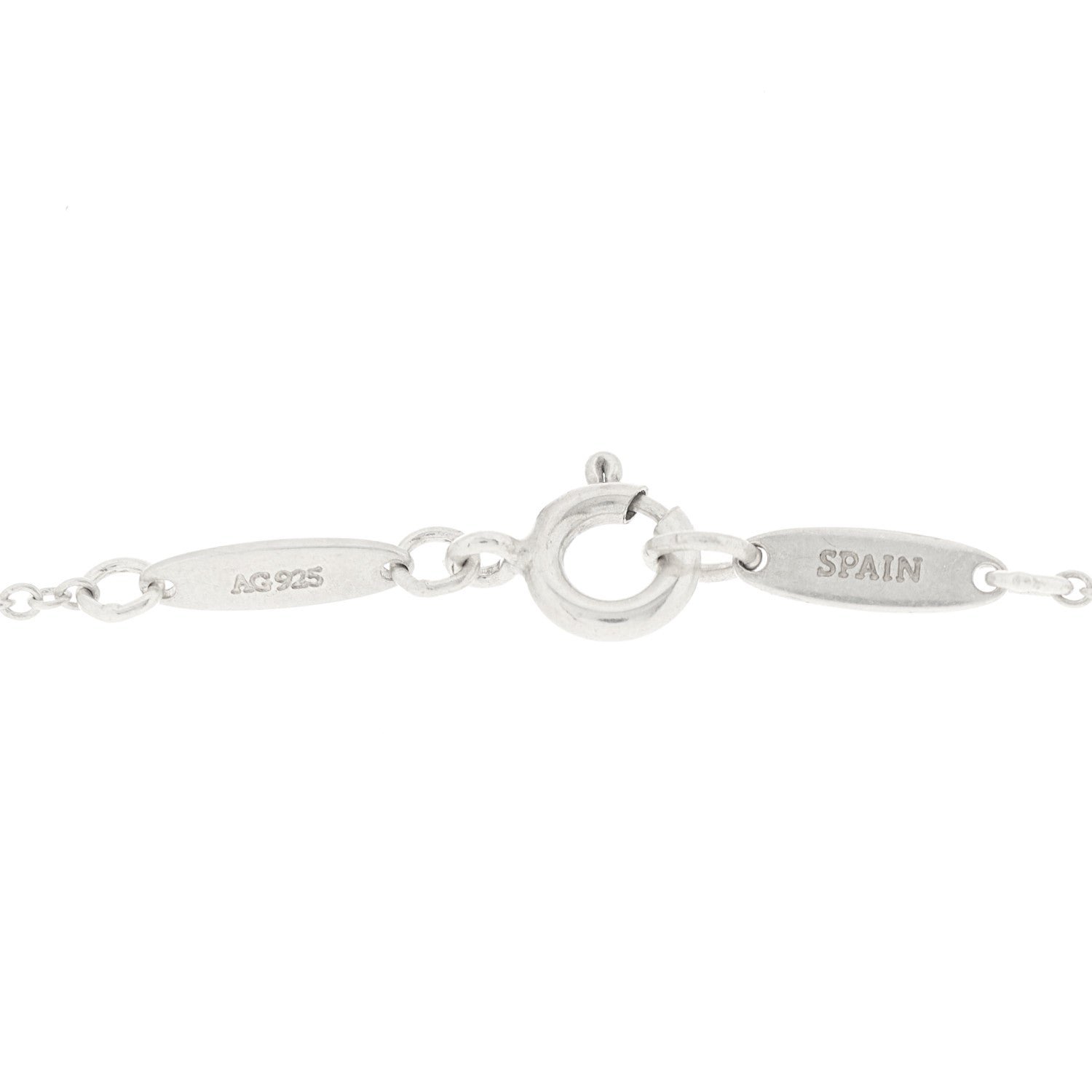 Tiffany Sterling Silver Diamond 16mm Elsa Peretti Open Heart Pendant Necklace 5 of 6