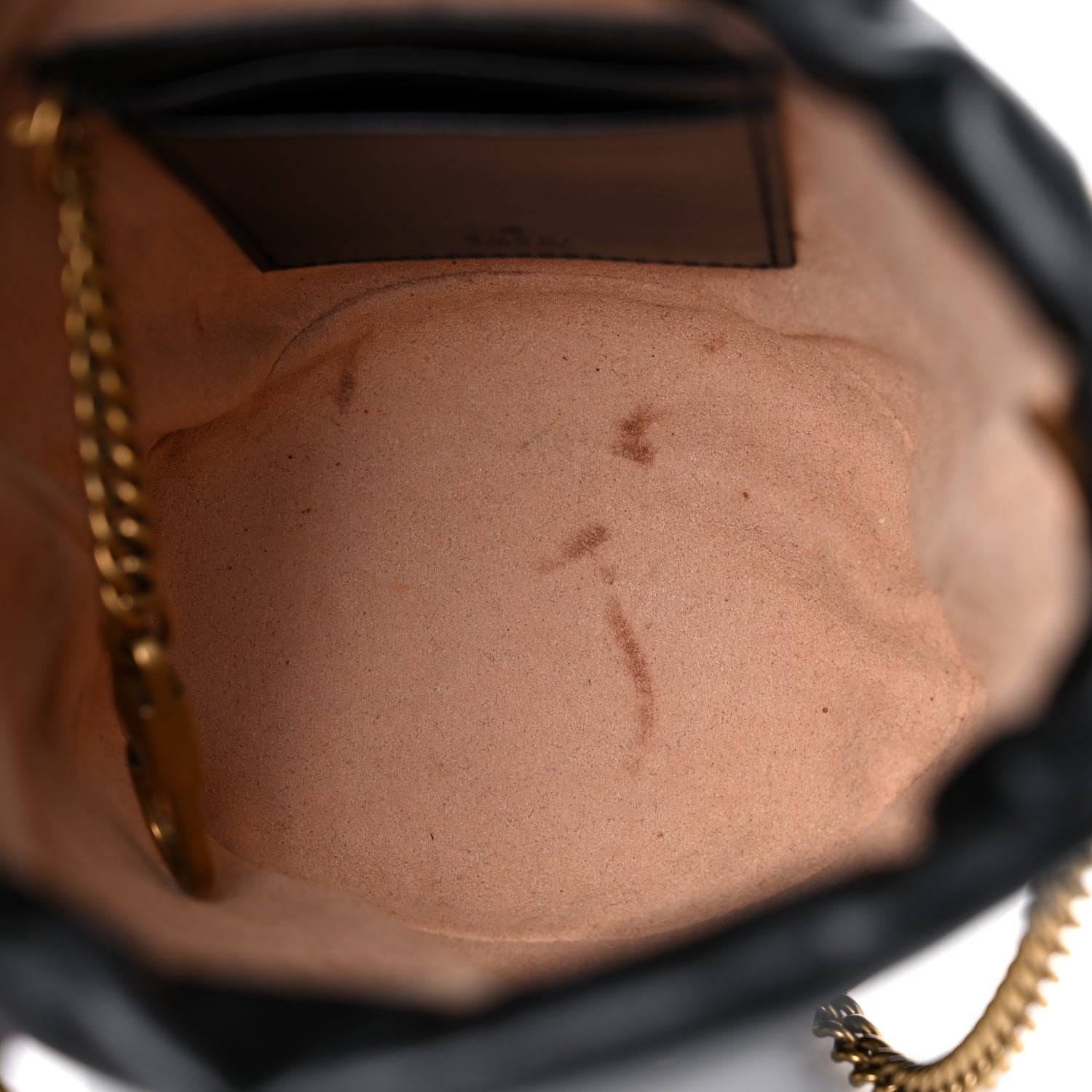 Gucci Calfskin Matelasse Mini GG Marmont 2.0 Bucket Bag Black 11 of 12