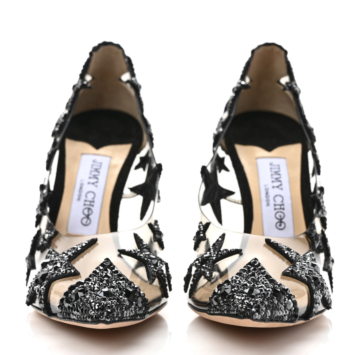 PVC Crystal Star Lisha Pumps 36.5 Black