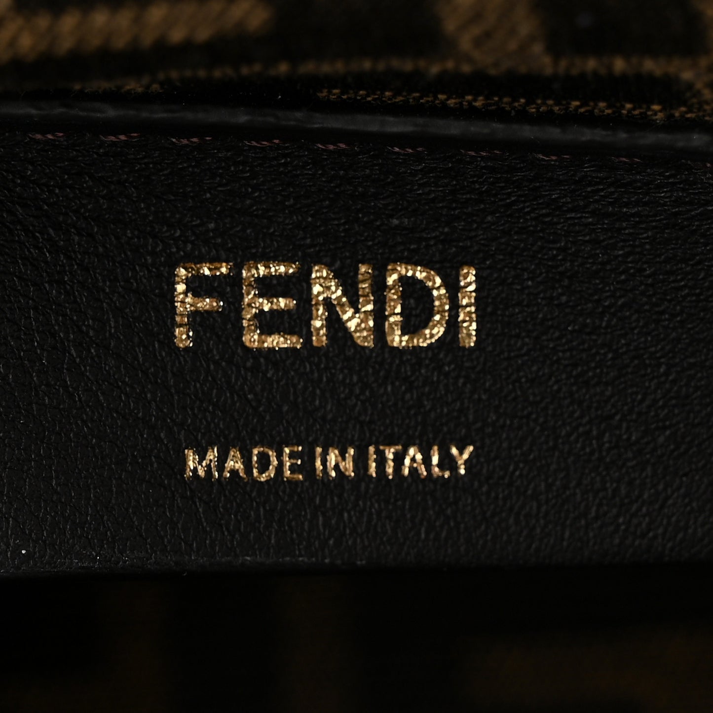 Shiny Nappa Small Fendi First Black
