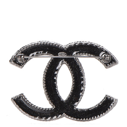 Chanel Ruthenium Crystal CC Brooch Black 3 of 4