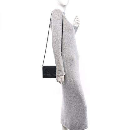 Christian Dior Ultra Matte Calfskin Diorama Wallet on Chain Pouch Black 2 of 11