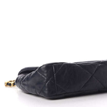 Chanel Lambskin Quilted Medium 19 Flap Navy Blue 6 of 11