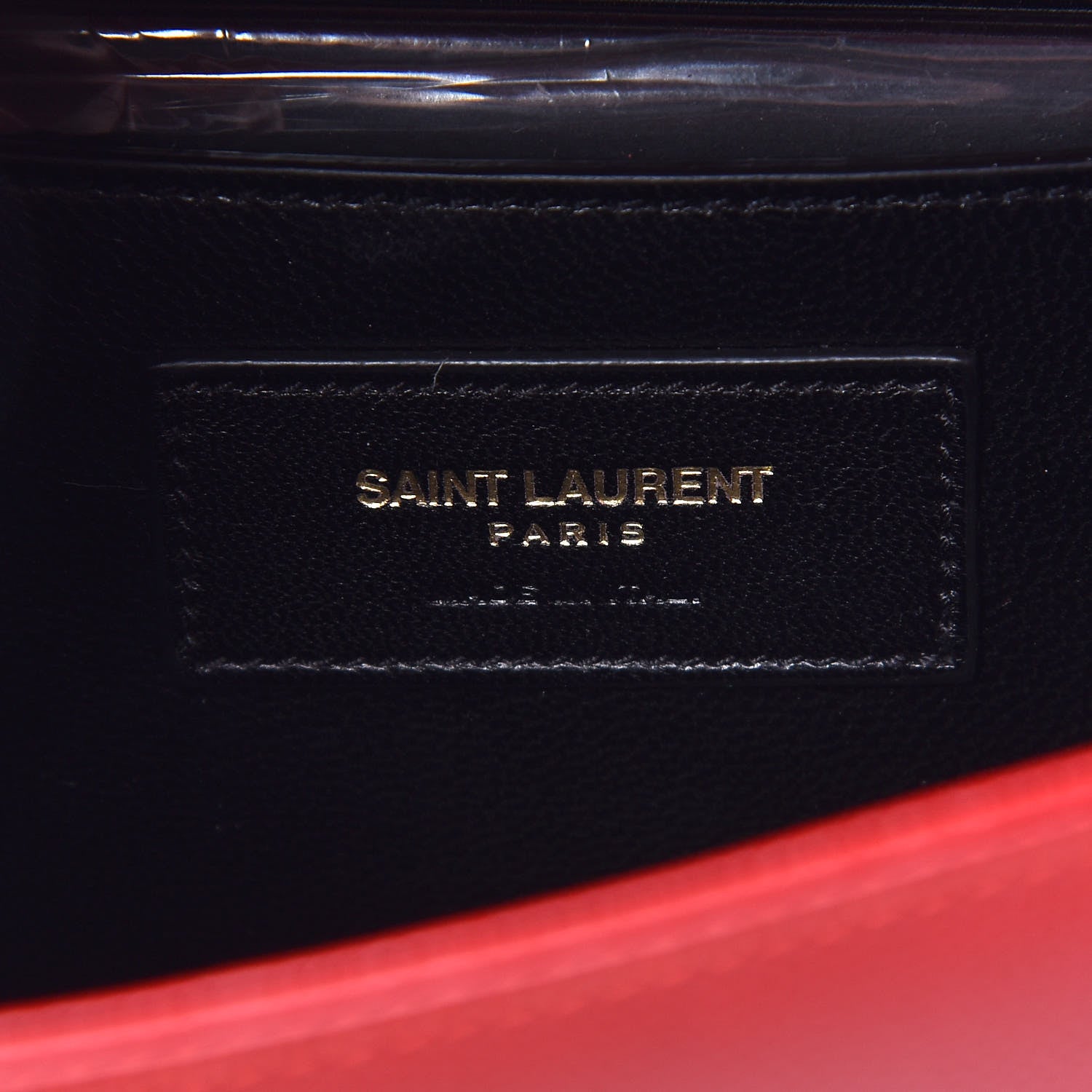 Saint Laurent Grain De Poudre Classic Monogram Cassandre Clutch New Red 6 of 8
