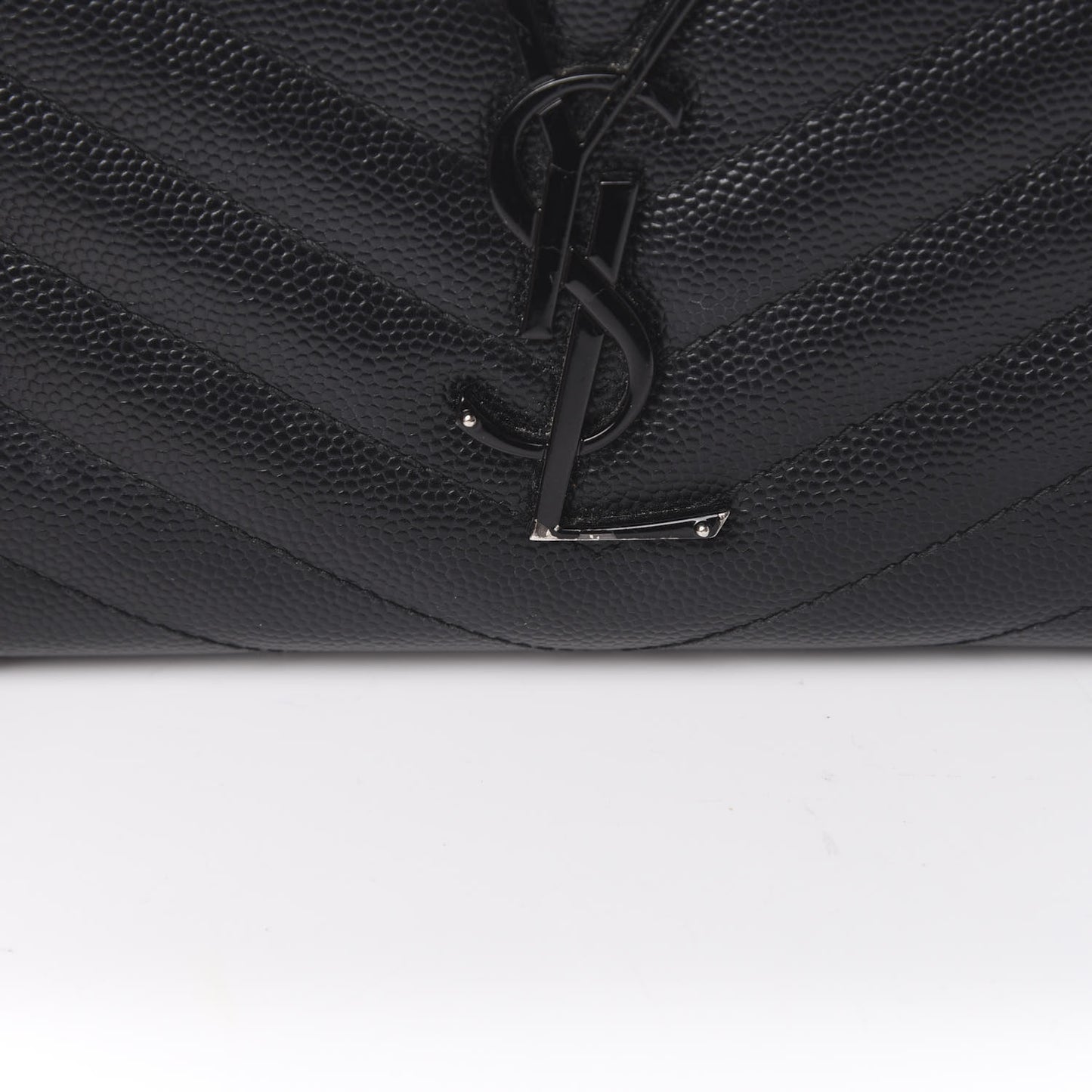Grain De Poudre Matelasse Chevron Monogram Zip Around Wallet Black