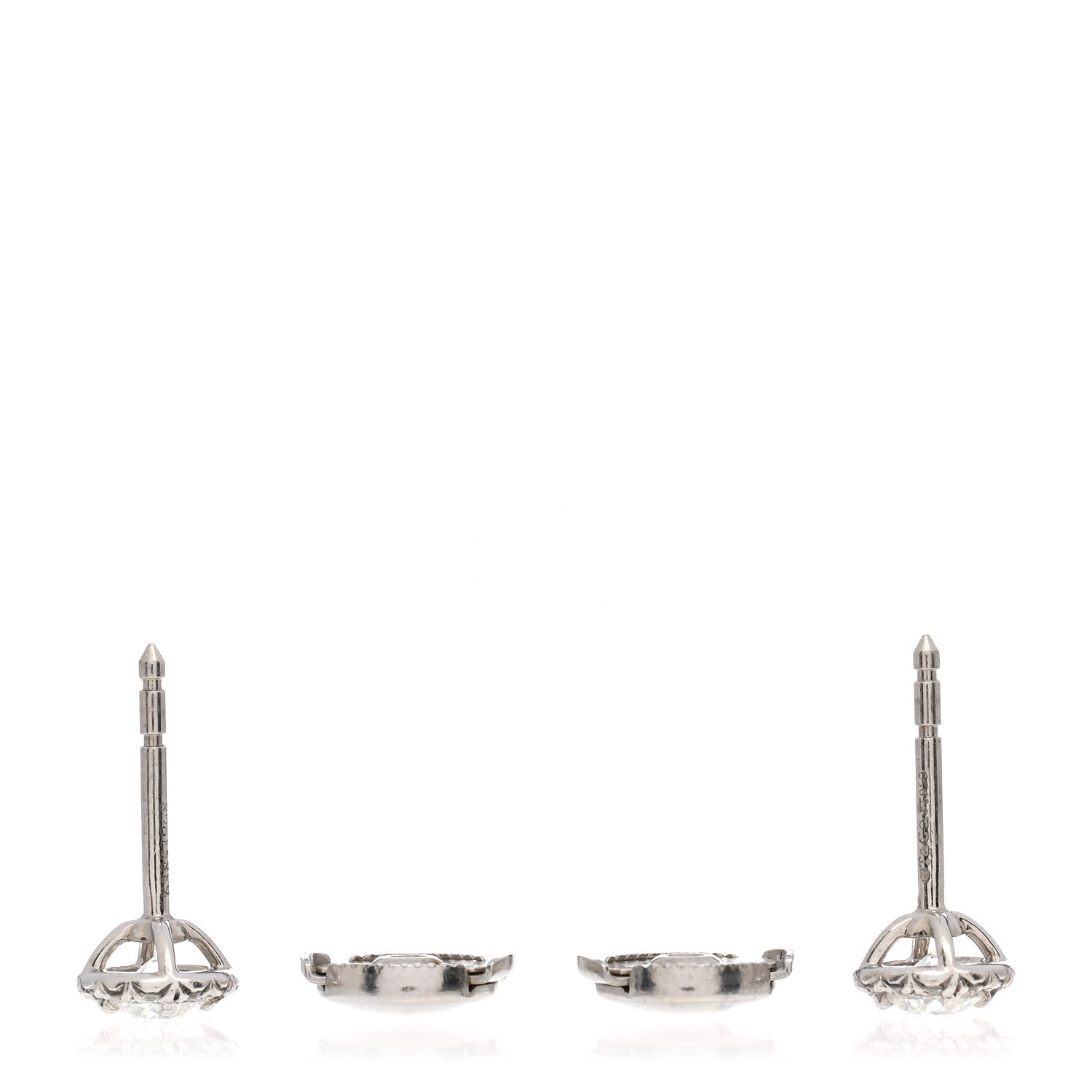 Tiffany Platinum Diamond .58ctw Soleste Earrings 3 of 6