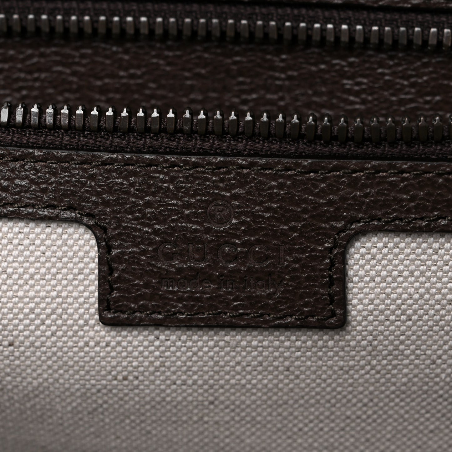 GG Supreme Monogram Textured Dollar Calfskin Web Savoy Travel Bag Beige Ebony New Acero