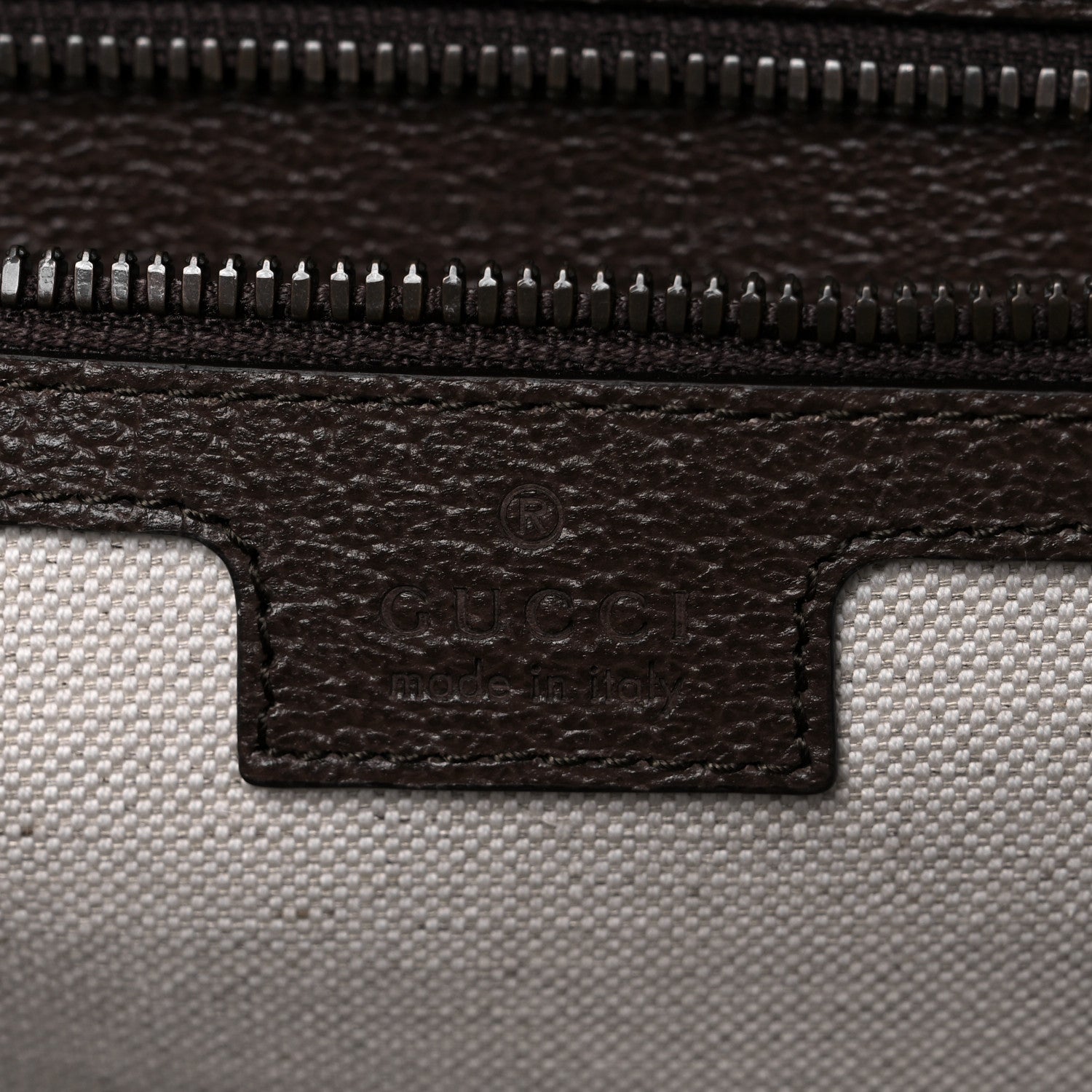 Gucci GG Supreme Monogram Textured Dollar Calfskin Web Savoy Travel Bag Beige Ebony New Acero 6 of 10