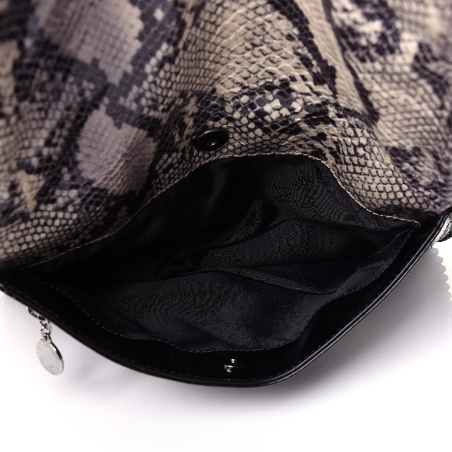 Stella McCartney Eco Python Falabella Fold Over Clutch Grey 12 of 12