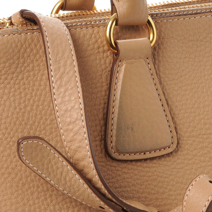Prada Vitello Daino Large Double Zip Tote Sughero 12 of 13