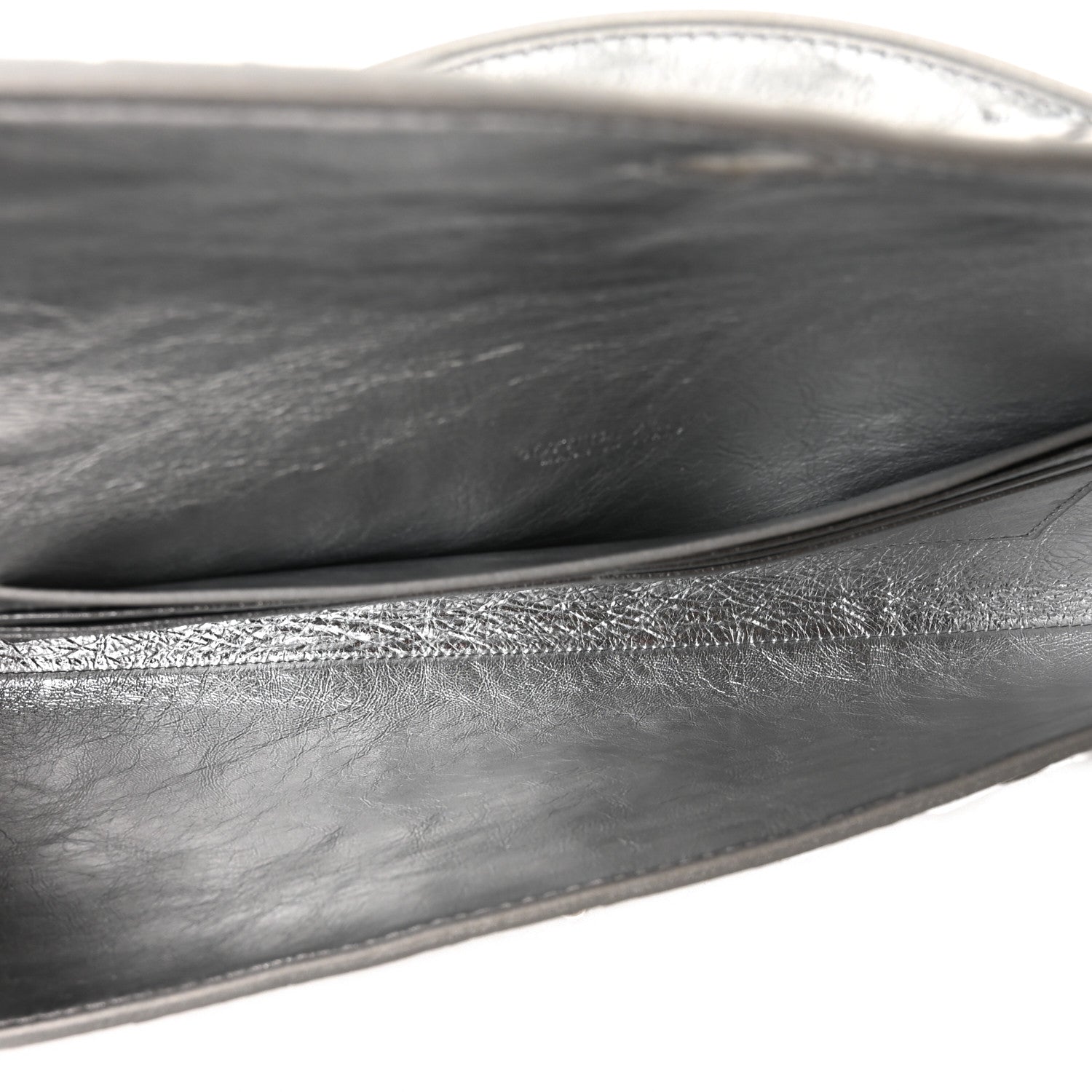 Bottega Veneta Metallic Nappa Intrecciato Long Andiamo Top Handle Silver 5 of 9