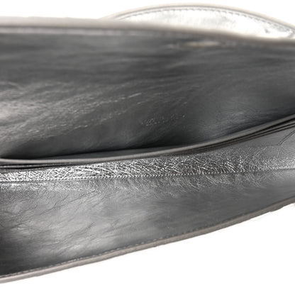 Bottega Veneta Metallic Nappa Intrecciato Long Andiamo Top Handle Silver 5 of 9