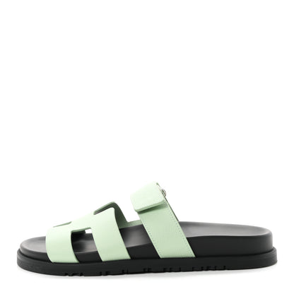 Hermes Epsom Womens Chypre Sandals 38 Vert Jade 1 of 9