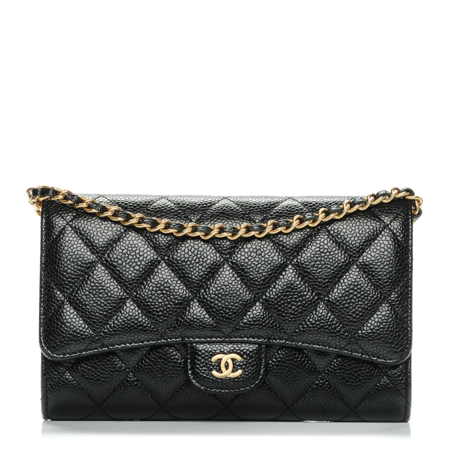 Chanel Caviar Quilted Wallet on Removable Chain Black 1 of 9