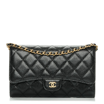 Chanel Caviar Quilted Wallet on Removable Chain Black 1 of 9