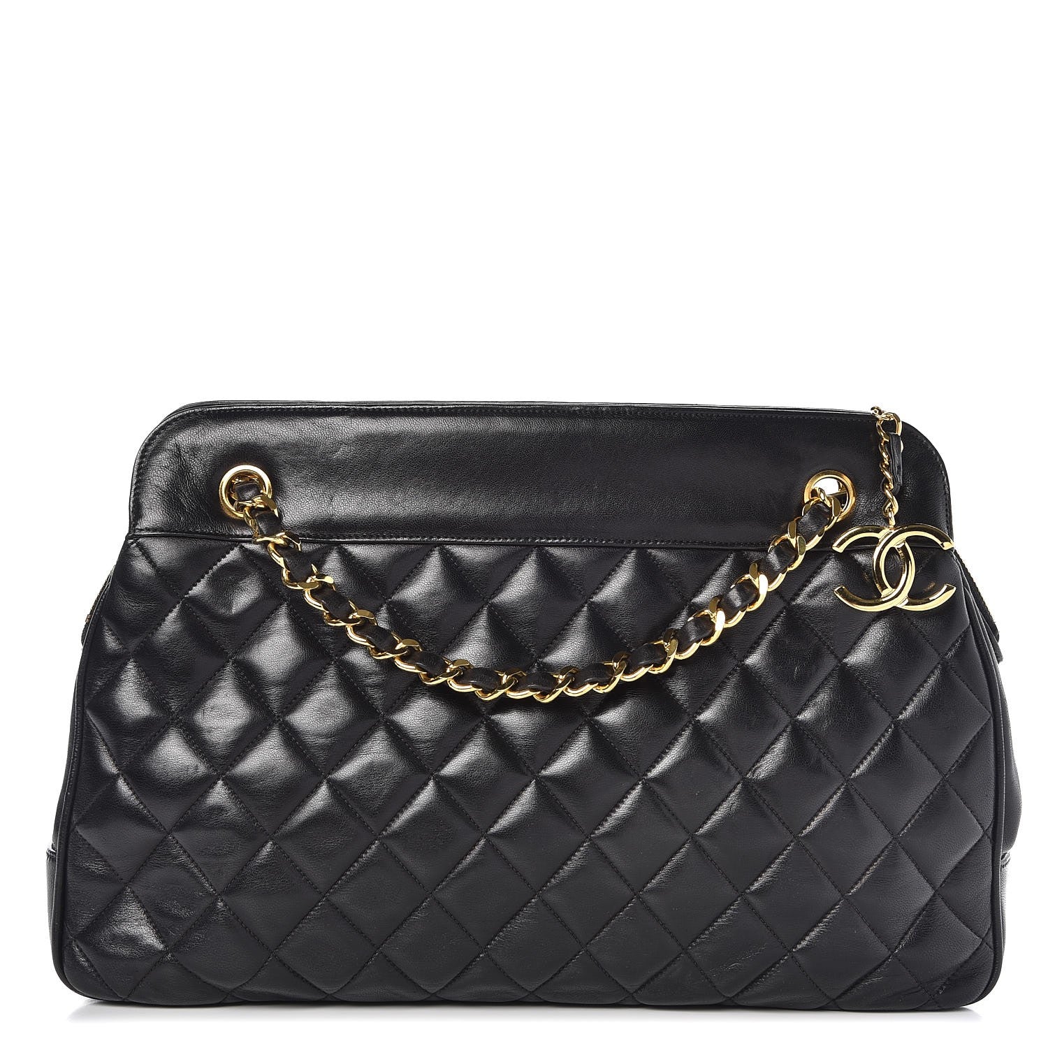 Chanel Lambskin Quilted Shoulder Bag Black 1 of 8