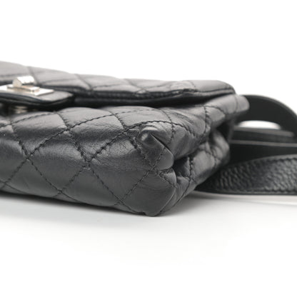 Chanel Calfskin Quilted 2.55 Reissue Flap Belt Bag Clutch Black 11 of 15