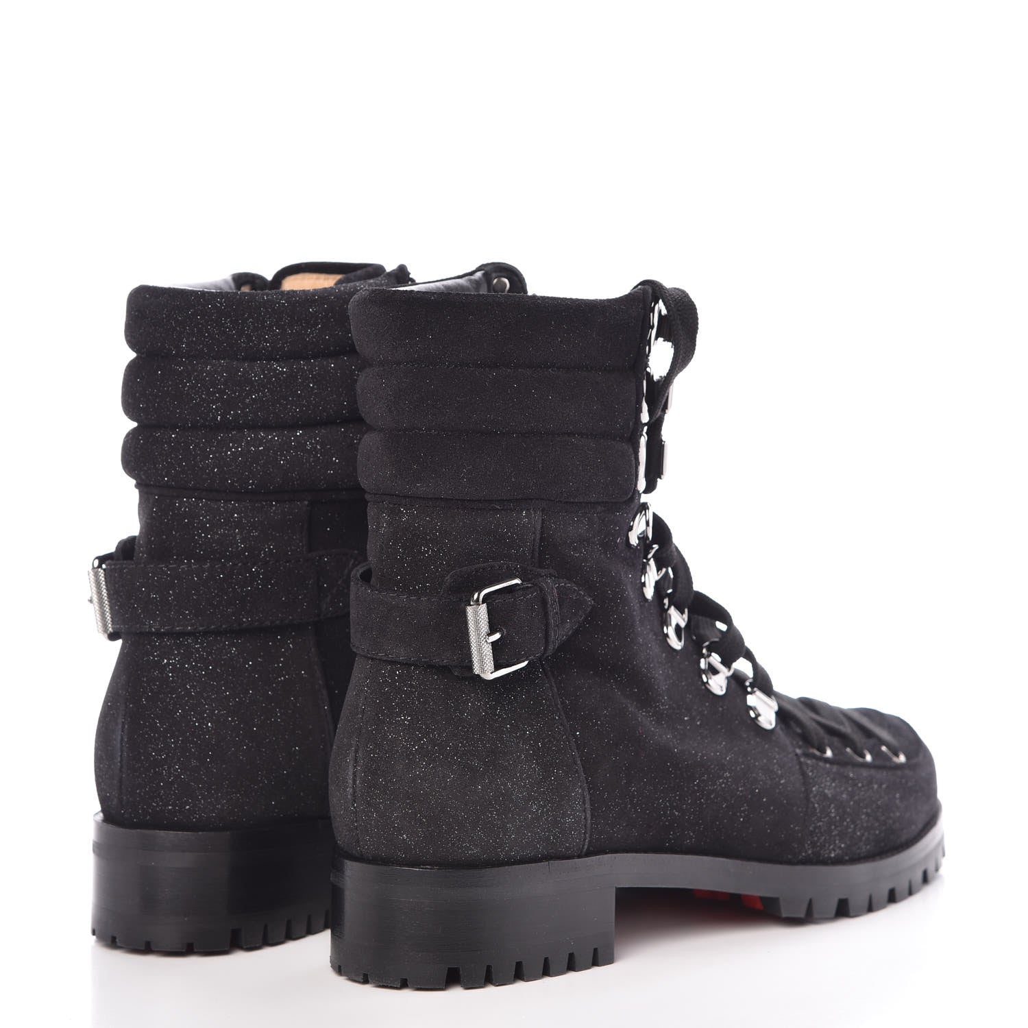 Christian Louboutin Crosta Star Who Runs Flat Boots 38.5 Black 4 of 8