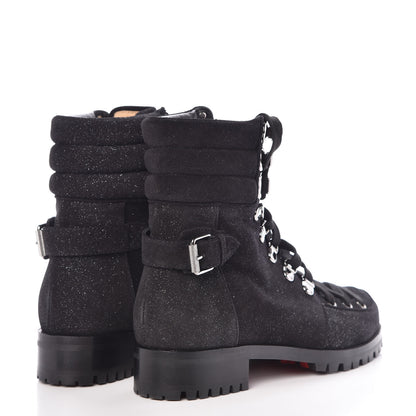 Christian Louboutin Crosta Star Who Runs Flat Boots 38.5 Black 4 of 8