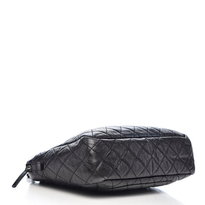 Chanel Metallic Aged Calfskin Quilted Large Reissue Camera Case Black 4 of 12
