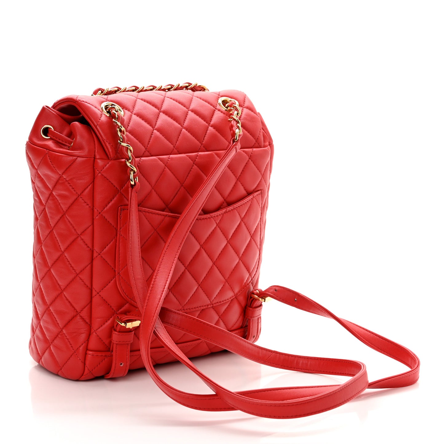 Calfskin Quilted Small Urban Spirit Backpack Red
